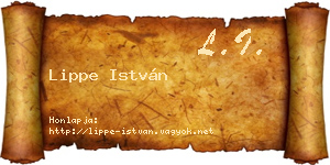 Lippe István névjegykártya