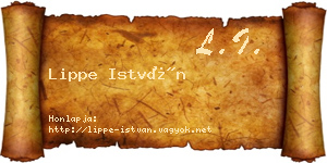 Lippe István névjegykártya